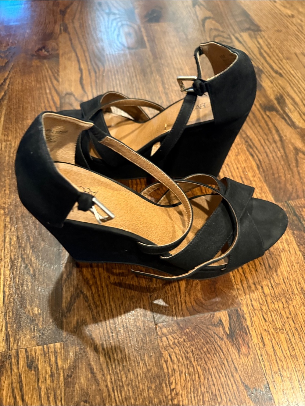 Abound Black Crisscross Ankle Strap Heels - very comfortable!